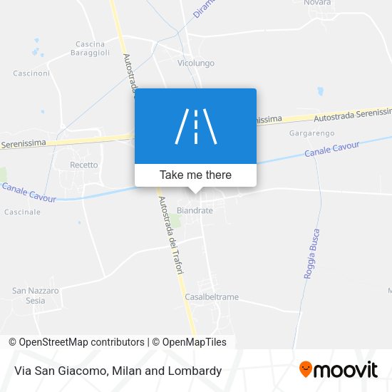 Via San Giacomo map