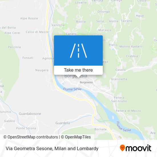 Via Geometra Sesone map