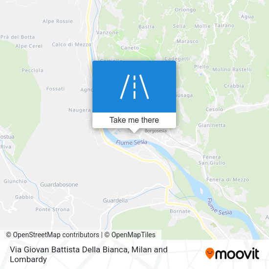 Via Giovan Battista Della Bianca map
