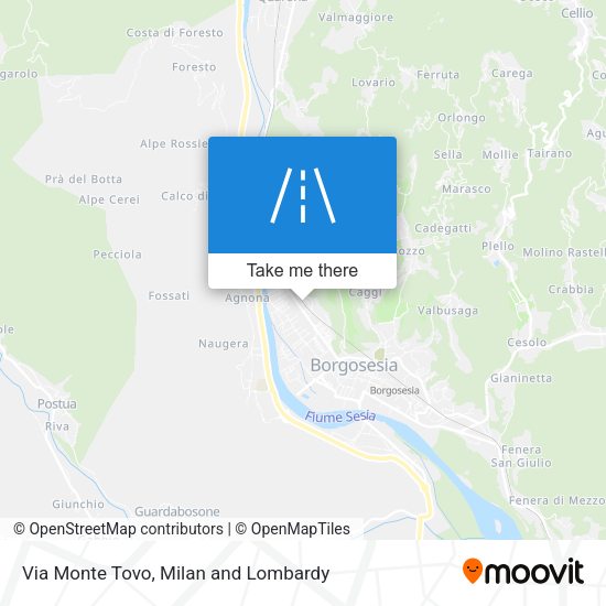 Via Monte Tovo map