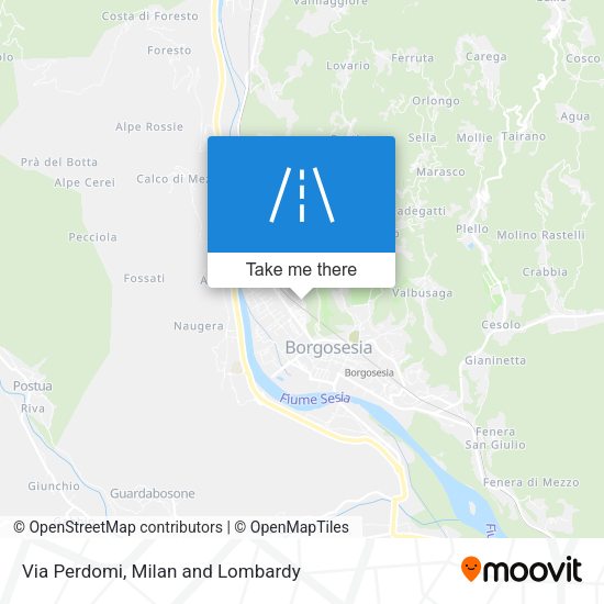 Via Perdomi map