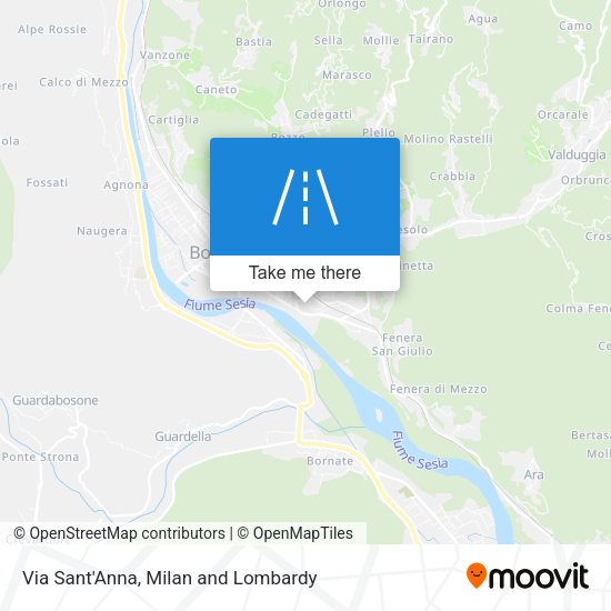 Via Sant'Anna map