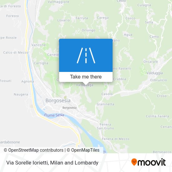 Via Sorelle Iorietti map