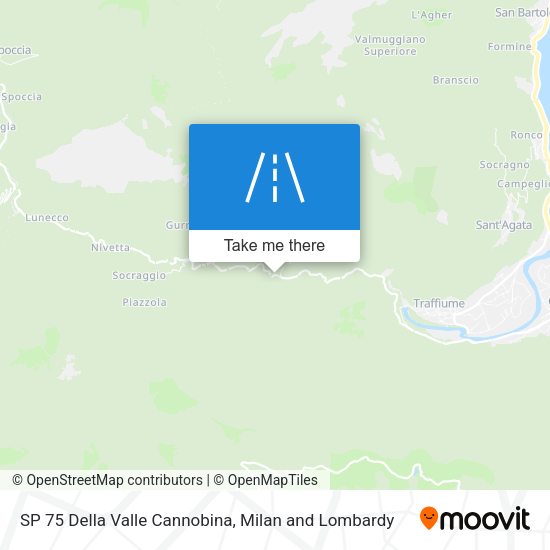 SP 75 Della Valle Cannobina map