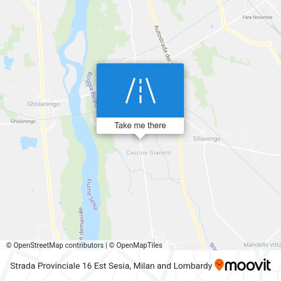 Strada Provinciale 16 Est Sesia map