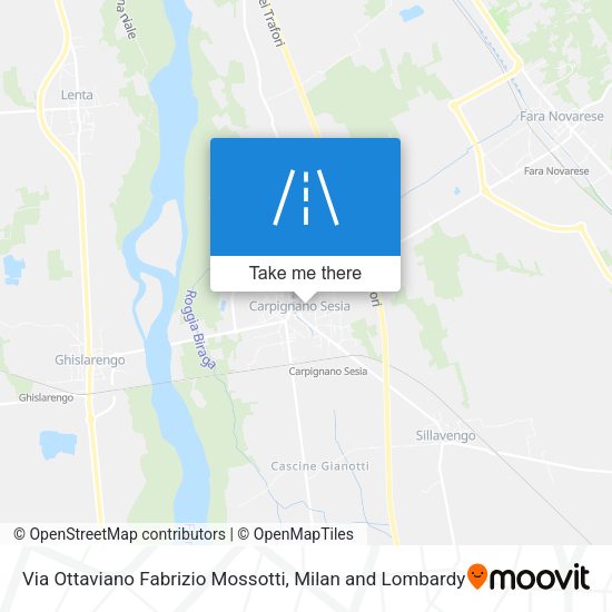 Via Ottaviano Fabrizio Mossotti map