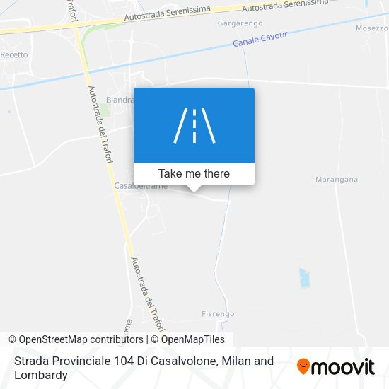 Strada Provinciale 104 Di Casalvolone map