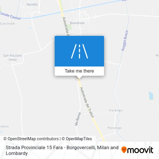 Strada Provinciale 15 Fara - Borgovercelli map