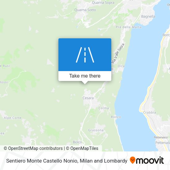 Sentiero Monte Castello Nonio map