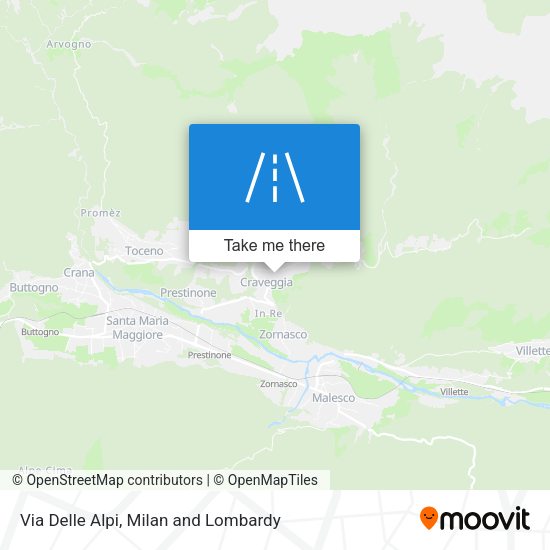 Via Delle Alpi map