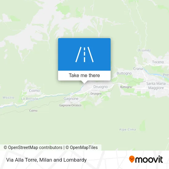 Via Alla Torre map