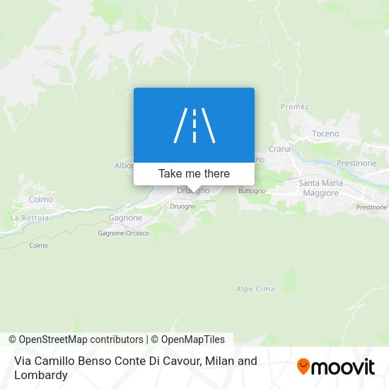Via Camillo Benso Conte Di Cavour map