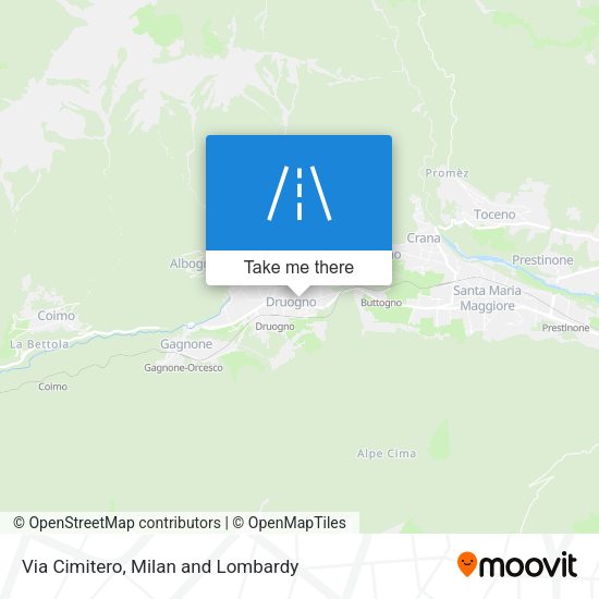 Via Cimitero map