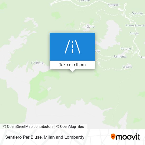 Sentiero Per Biuse map