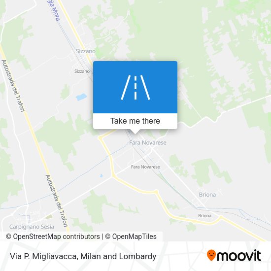 Via P. Migliavacca map