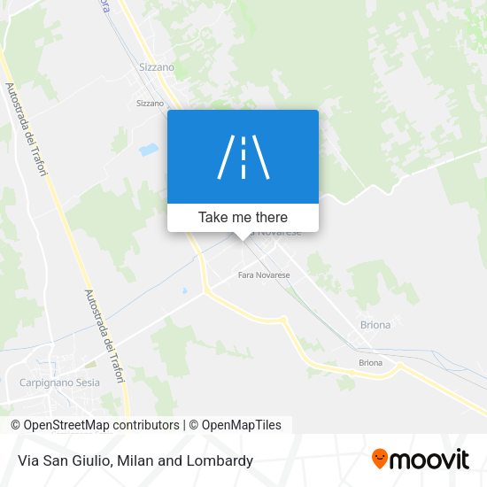 Via San Giulio map