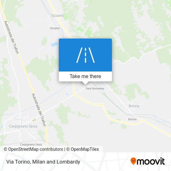 Via Torino map