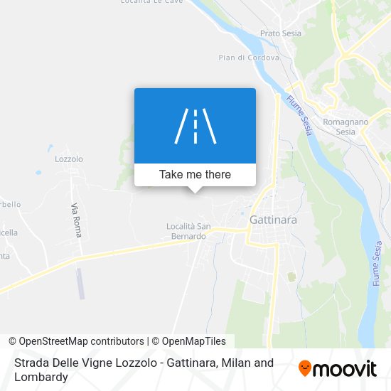 Strada Delle Vigne Lozzolo - Gattinara map