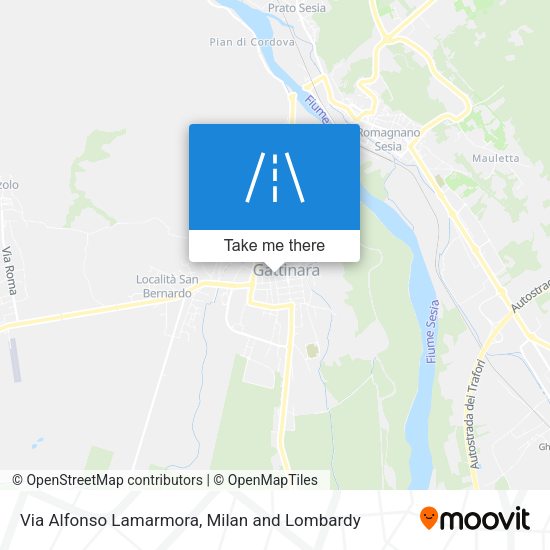 Via Alfonso Lamarmora map