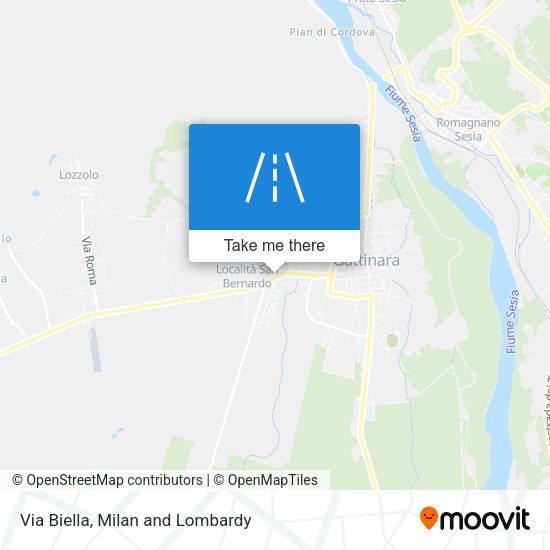 Via Biella map