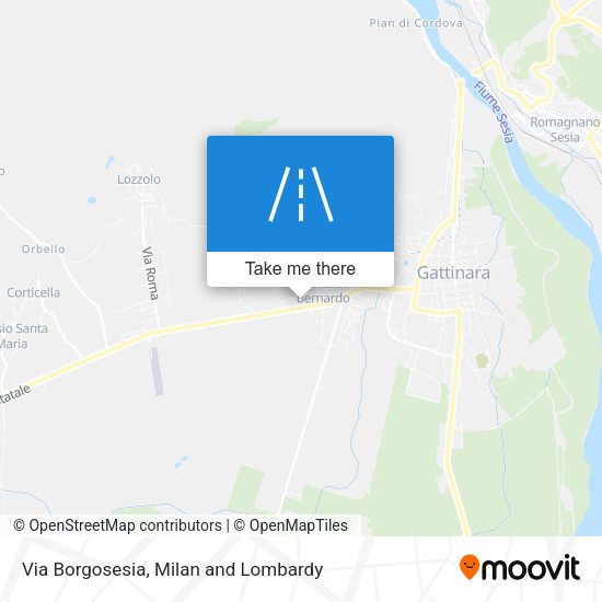 Via Borgosesia map