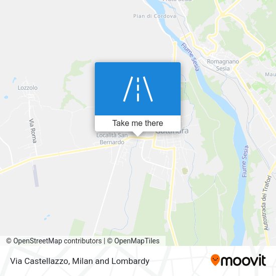 Via Castellazzo map