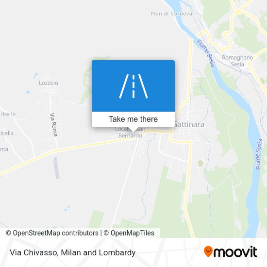Via Chivasso map