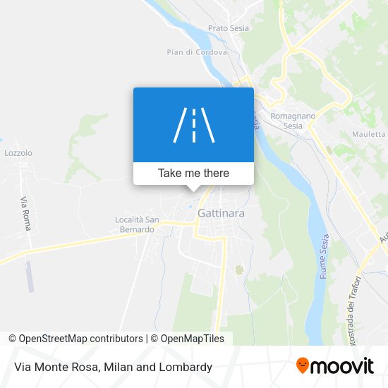 Via Monte Rosa map