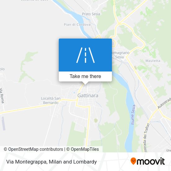 Via Montegrappa map