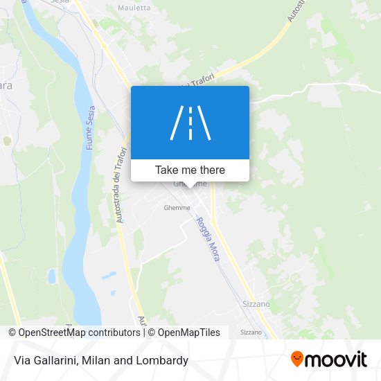 Via Gallarini map