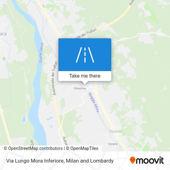 Via Lungo Mora Inferiore map