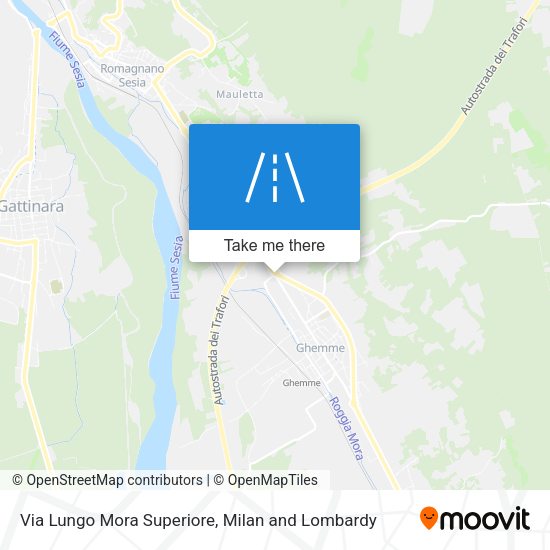 Via Lungo Mora Superiore map