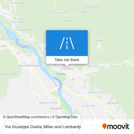Via Giuseppe Osella map