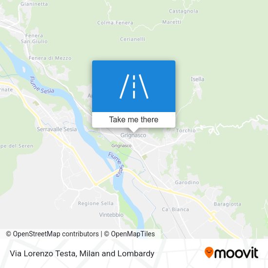 Via Lorenzo Testa map