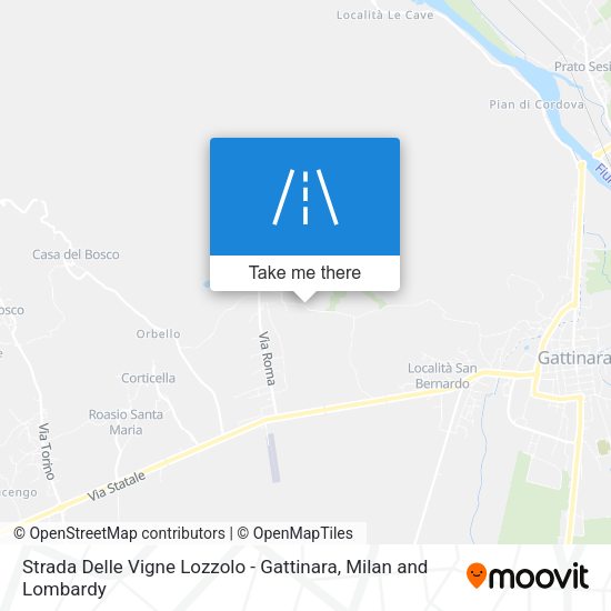 Strada Delle Vigne Lozzolo - Gattinara map