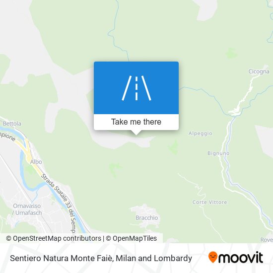 Sentiero Natura Monte Faiè map