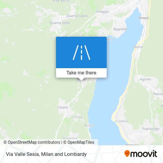 Via Valle Sesia map