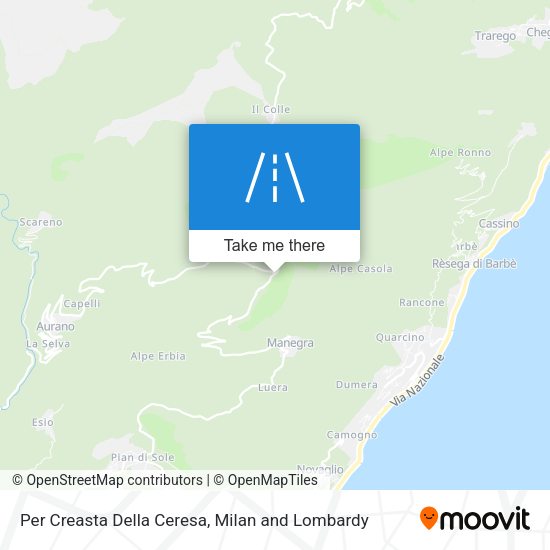 Per Creasta Della Ceresa map