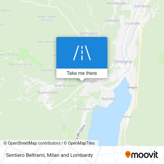 Sentiero Beltrami map