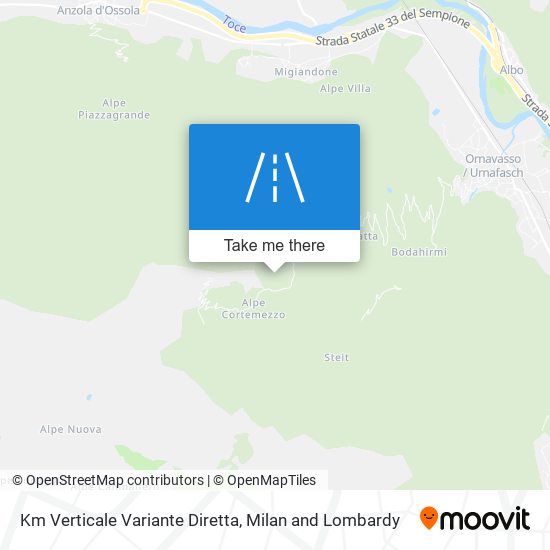 Km Verticale Variante Diretta map