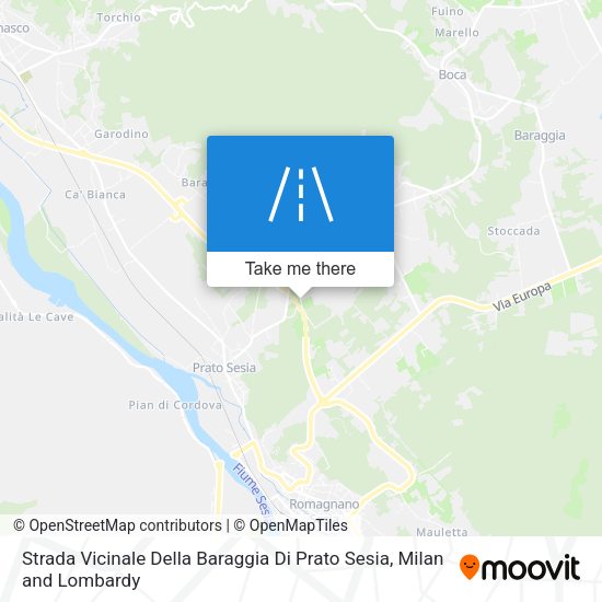 Strada Vicinale Della Baraggia Di Prato Sesia map