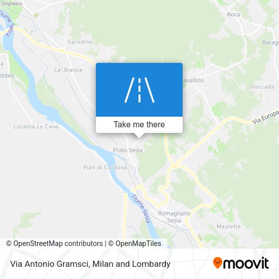 Via Antonio Gramsci map