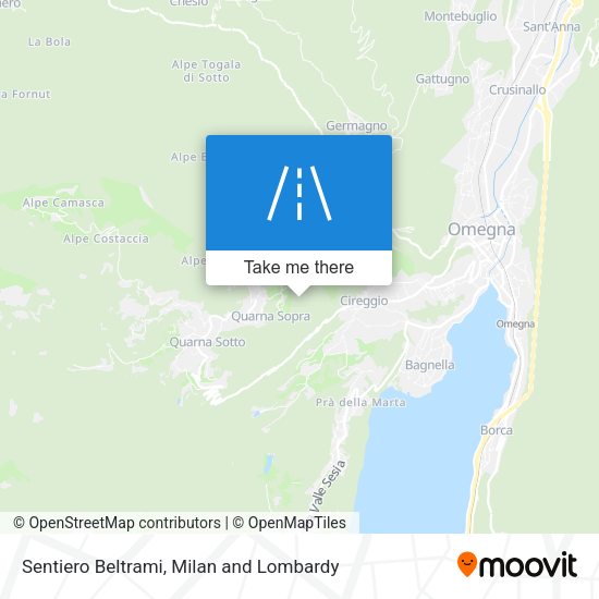 Sentiero Beltrami map
