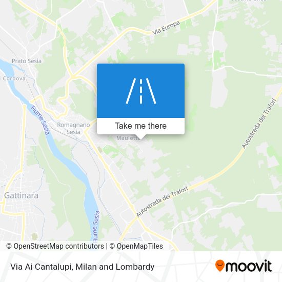 Via Ai Cantalupi map