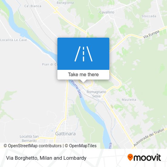Via Borghetto map
