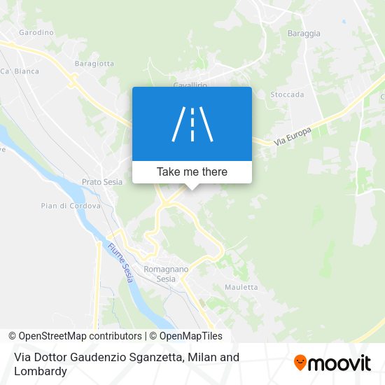 Via Dottor Gaudenzio Sganzetta map