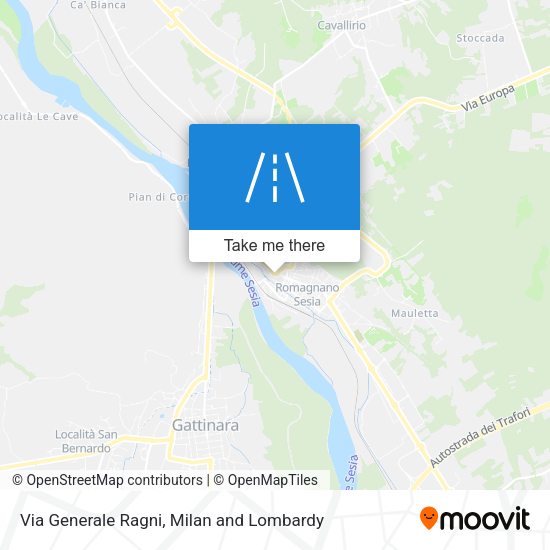 Via Generale Ragni map