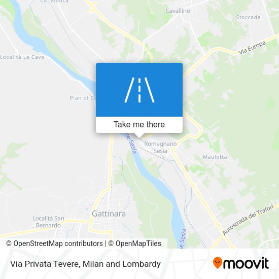 Via Privata Tevere map