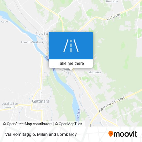 Via Romitaggio map