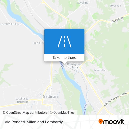 Via Roncati map